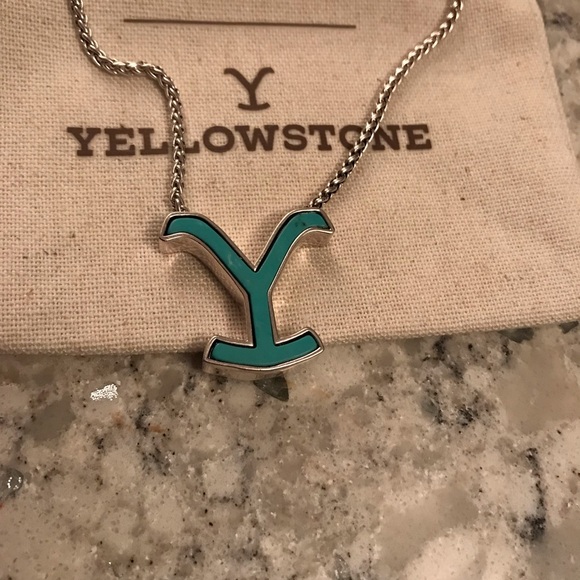 Yellow Rose by Kendra Scott x Yellowstone Dutton Pendant Necklace in turquoise - Picture 3 of 6